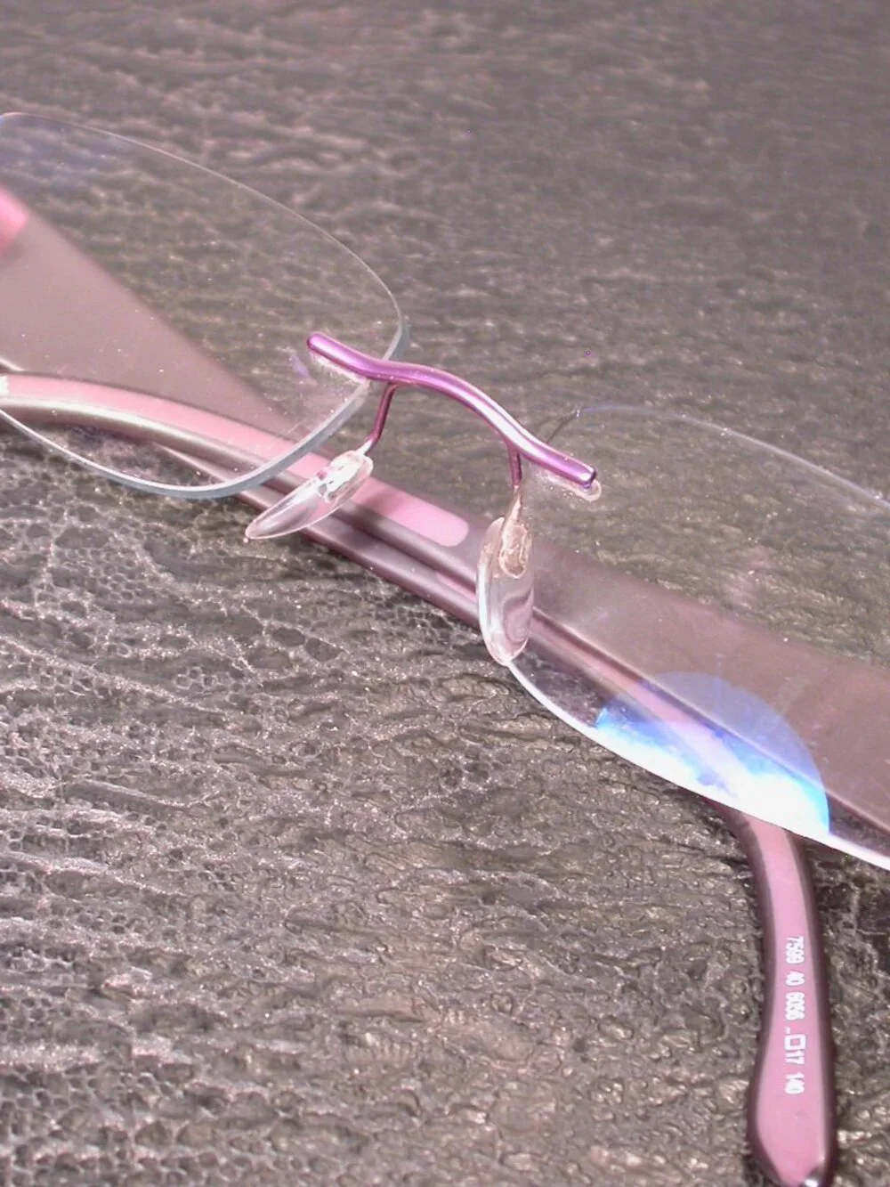 Silhouette Titan Frameless Purple Matte Clear Eyeglasses Made in Austria